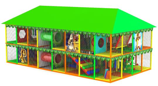 Фото 2 Лабиринт детский игровой "Полоса препятствий" 10х5х3 с крышей 2014